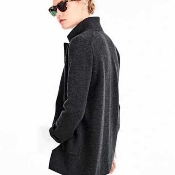 J Crew Sophie Sweater Blazer Charcoal Gray Small - Picture 2 of 5